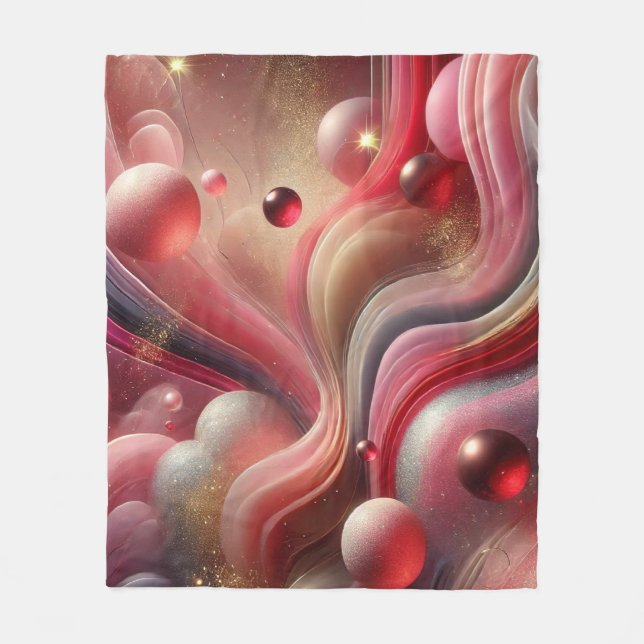 Elegantes Abstraktes Fleece Blanket (Vorderseite)