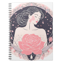 Elegantes abstraktes friedlich-rosa Notebook