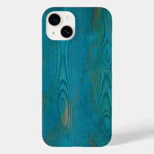 Elegantes Abstraktes Holzkorn Textur Aquamarin bla Case-Mate iPhone Hülle