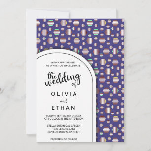 Elegantes abstraktes Muster Einladung Hochzeit