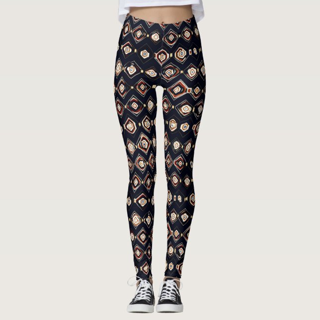 Elegantes Abstraktes Muster Leggings (Vorderseite)