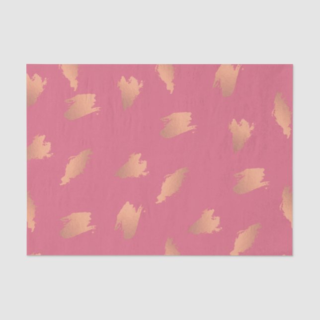 Elegantes, abstraktes Pinselmuster der Rose Seidenpapier (Vorderseite)
