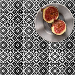 Elegantes Abstraktes Schwarz-Weiß-geometrisches Mu Fliese<br><div class="desc">Elegantes dekoratives Fliesendesign mit geometrischen Formen in Schwarz und Weiß.</div>