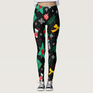 Elegantes Abstraktes Weihnachtsmuster Leggings
