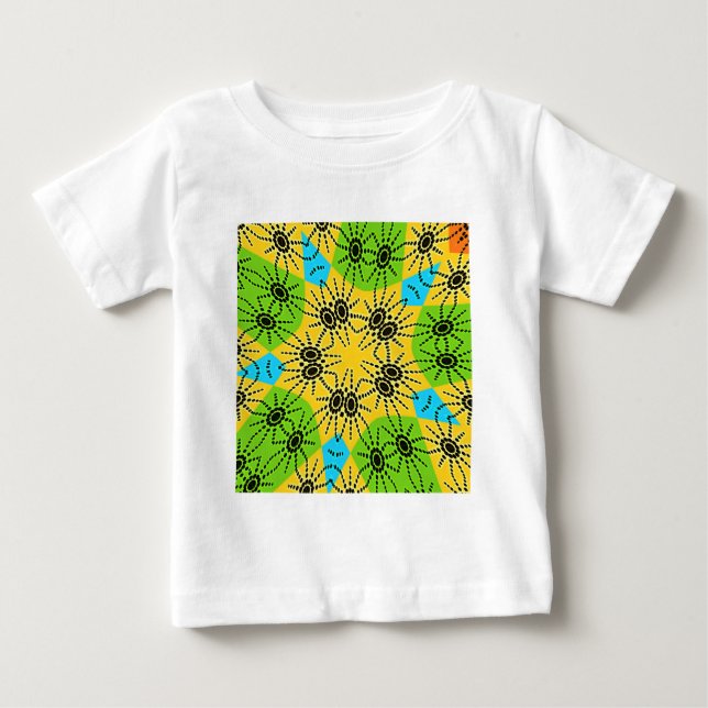 Elegantes afrikanisch Inspiriert Spider Traditiona Baby T-shirt (Vorderseite)