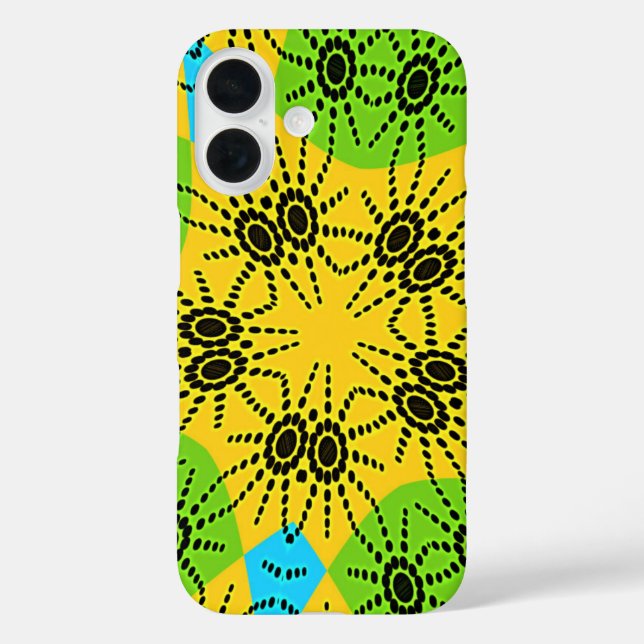 Elegantes afrikanisch Inspiriert Spider Traditiona iPhone 16 Hülle (Rückseite)