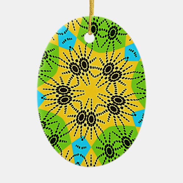 Elegantes afrikanisch Inspiriert Spider Traditiona Keramik Ornament (Vorne)