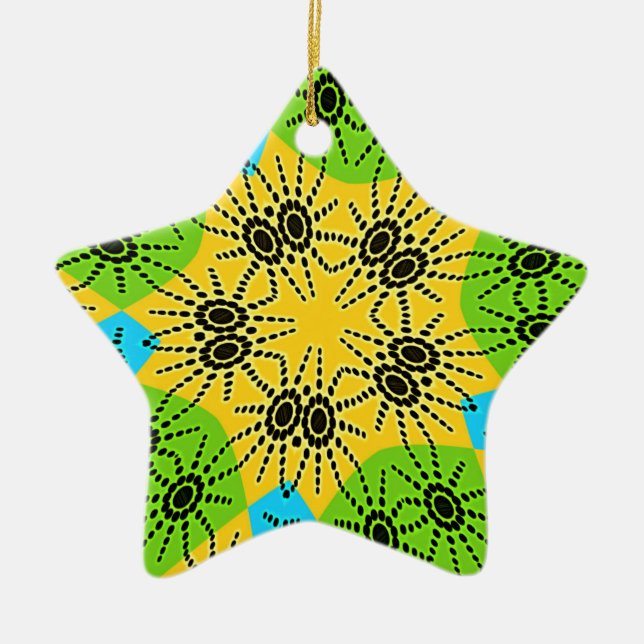 Elegantes afrikanisch Inspiriert Spider Traditiona Keramikornament (Vorne)