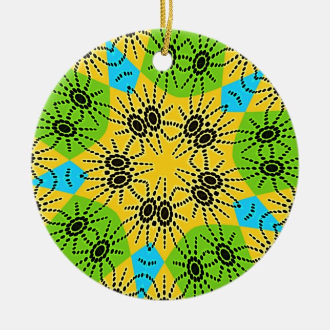 Elegantes afrikanisch Inspiriert Spider Traditiona Keramikornament (Vorne)