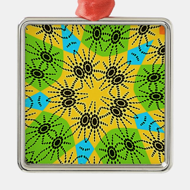 Elegantes afrikanisch Inspiriert Spider Traditiona Ornament Aus Metall (Vorne)