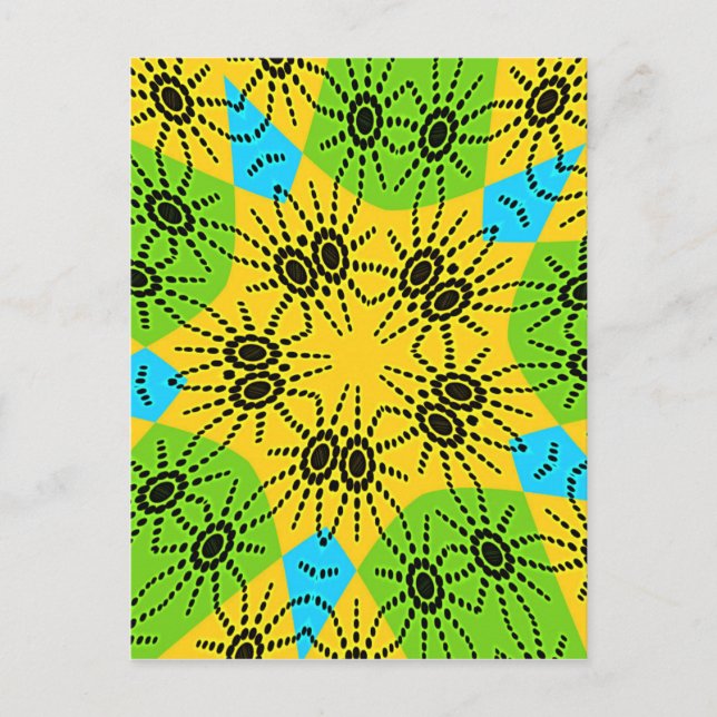 Elegantes afrikanisch Inspiriert Spider Traditiona Postkarte (Vorderseite)