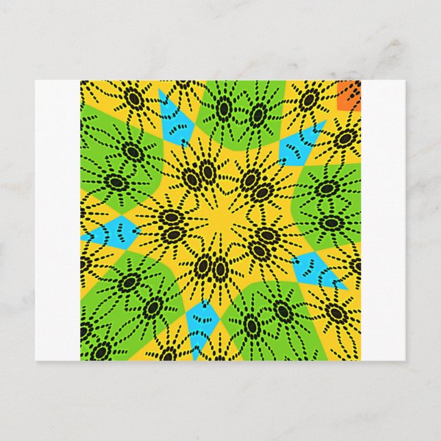 Elegantes afrikanisch Inspiriert Spider Traditiona Postkarte (Vorderseite)
