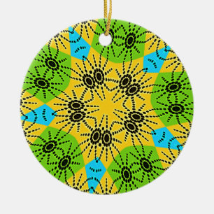 Elegantes afrikanisch inspiriertes Spinnen-Traditi Keramikornament