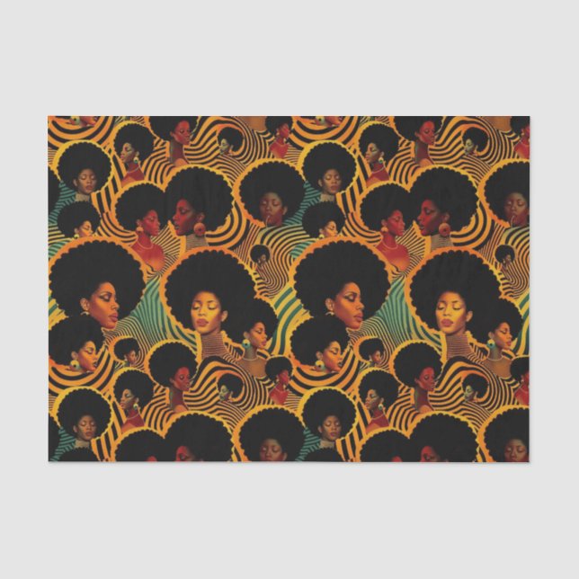 Elegantes afrikanisches Ethnisches Muster in leben Seidenpapier (Vorderseite)