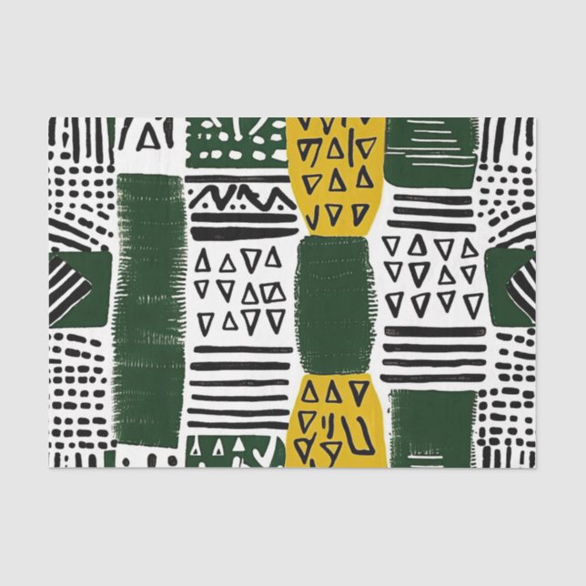 Elegantes afrikanisches Ethnisches Muster mit reic Seidenpapier (Vorderseite)