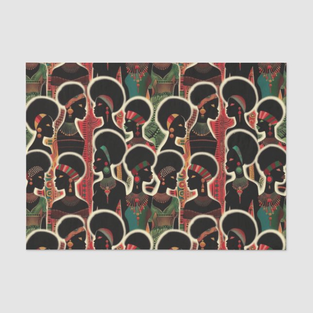 Elegantes afrikanisches ethnisches Muster Seidenpapier (Vorderseite)