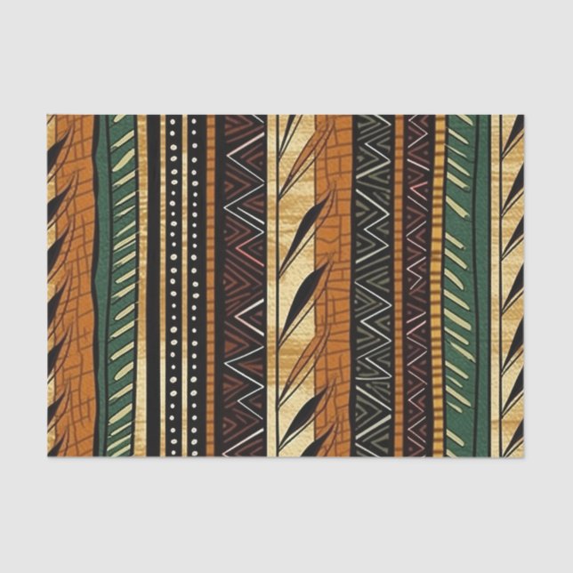 Elegantes afrikanisches Muster mit einzigartigen D Seidenpapier (Vorderseite)