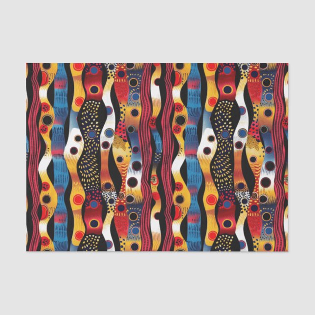 Elegantes afrikanisches Muster mit feinen Farben Seidenpapier (Vorderseite)