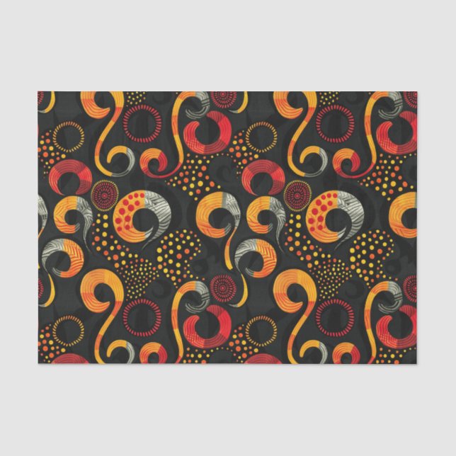 Elegantes afrikanisches Muster mit reichen Details Seidenpapier (Vorderseite)