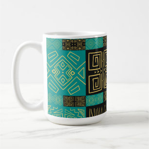 Elegantes Afrikanisches Tribal Geometrisches Muste Kaffeetasse