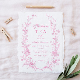 Elegantes Afternoon Tea Party Girl Babydusche Einladung