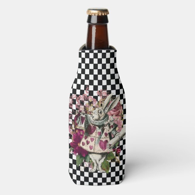 Elegantes Alice im Wunderland Rabbit Flaschenkühler (Flaschenvorderseite)