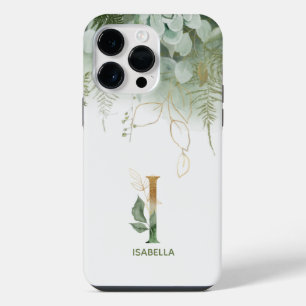 Elegantes Alphabet I Grüne Fern iPhone 14 Pro Max Hülle