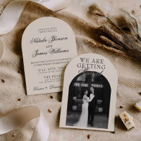 Elegantes altes Geld Retro-Foto gebogene Hochzeit