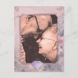 Elegantes altmodisches Save the Date Foto Postkart Postkarte