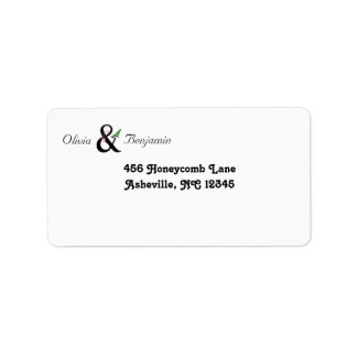 Elegantes Ampersand-Adressetikett Adressaufkleber