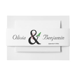 Elegantes Ampersand-Einladung Bauchband Einladungsbanderole