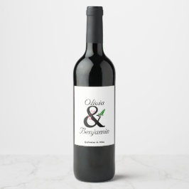 Elegantes Ampersand Set für Lebensmittel und Geträ Weinetikett