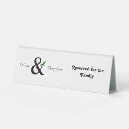 Elegantes Ampersand Tafelzelt Tischaufsteller
