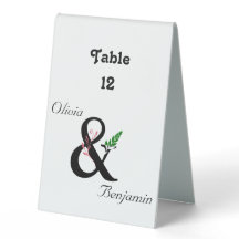 Elegantes Ampersand Tafelzelt