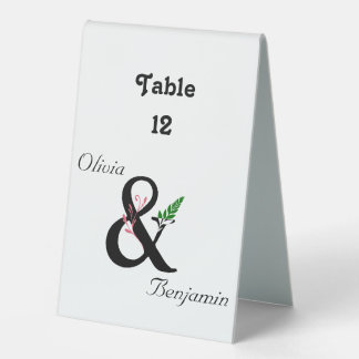 Elegantes Ampersand Tafelzelt Tischaufsteller