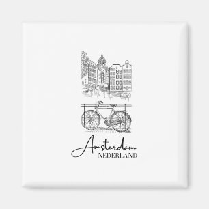 Elegantes Amsterdam Niederlande Nederland Holland Magnet