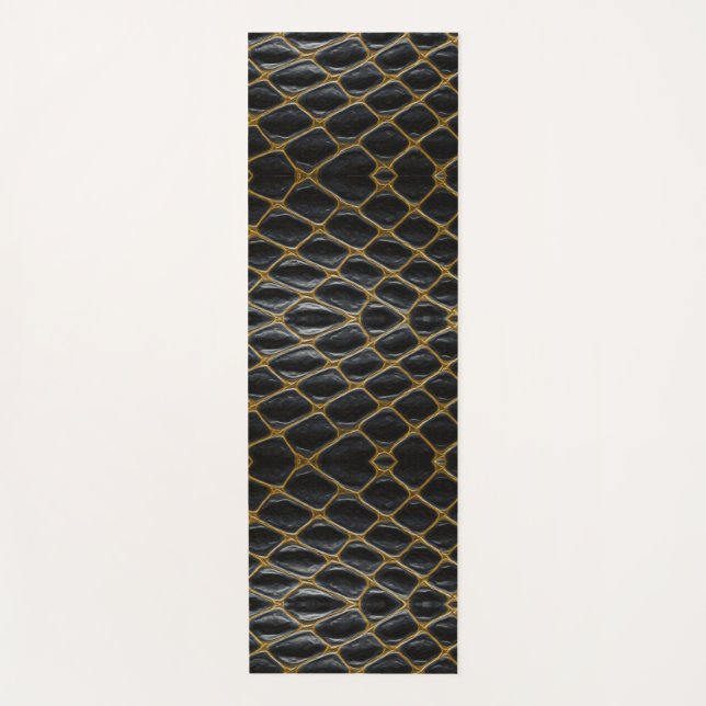 Elegantes Anaconda-Skin-Muster - monochrome Stoffe Yogamatte (Vorderseite)