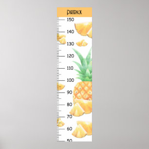 Elegantes Ananas-Wachstumsdiagramm Poster