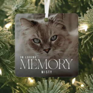 Elegantes Andenken-Foto für Katzen in Liebe Ornament Aus Metall
