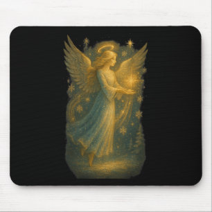 Elegantes Angel Glow Weihnachtsdesign für Frauen Mousepad