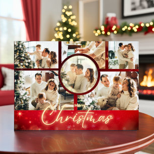 Elegantes, anpassbares Weihnachtsfamilienfoto  Feiertagskarte