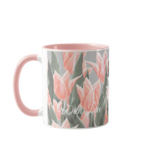 Elegantes Anstrich von Monogramm-Pfirsichfarben