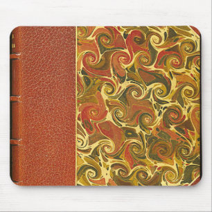 Elegantes antikes Buch, kunstvolles Wirbelmuster Mousepad