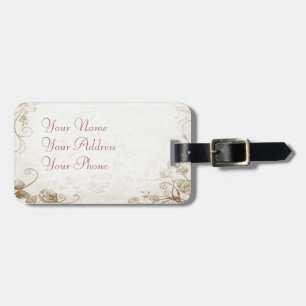 Elegantes antikes Gold Gepäckanhänger