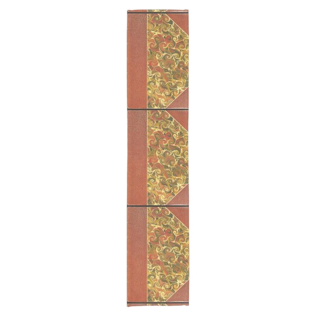 Elegantes Antiquitätenbuch, Verziertes Muster Kurzer Tischläufer (Vorderseite)