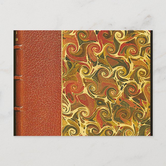 Elegantes Antiquitätenbuch, Verziertes Muster Postkarte (Vorderseite)