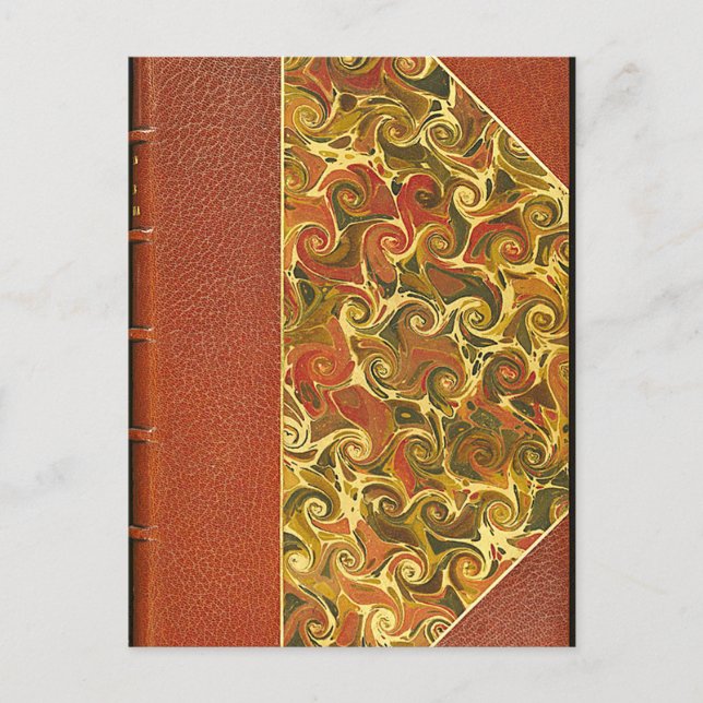 Elegantes Antiquitätenbuch, Verziertes Muster Postkarte (Vorderseite)