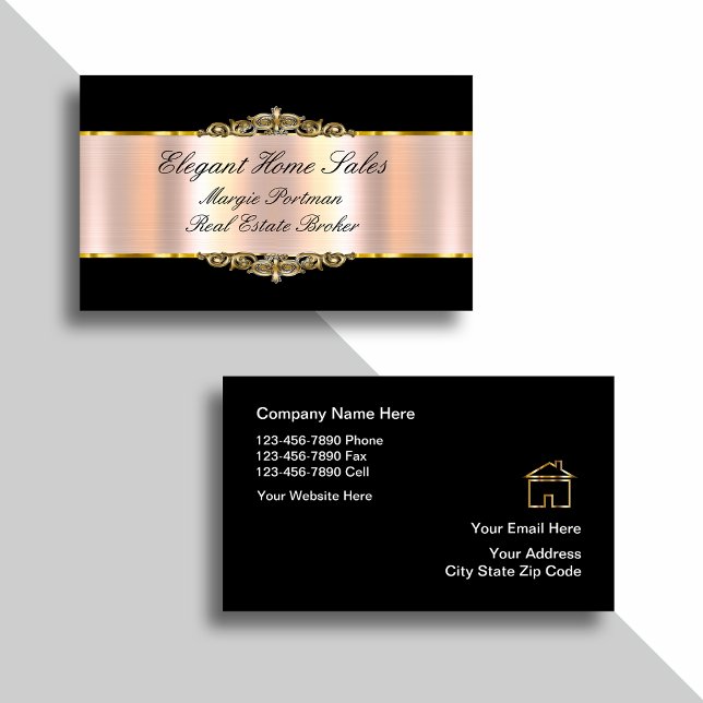 Elegantes Anwesen Business Cards Visitenkarte (Von Creator hochgeladen)