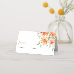 Elegantes Apricot Platzkarte