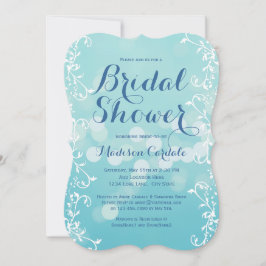 Elegantes Aqua-blaue Brautparty-Einladungen Einladung
